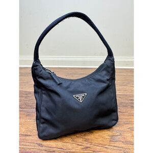 PRADA Mini Tessuto Sport Shoulder Bag Black Nylon, Y2K, Authentic